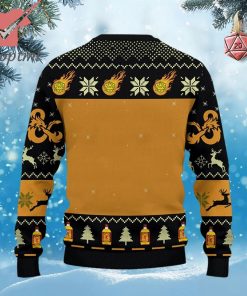 dungeons and dragons drinking fireball ugly christmas sweater 2 DFer4