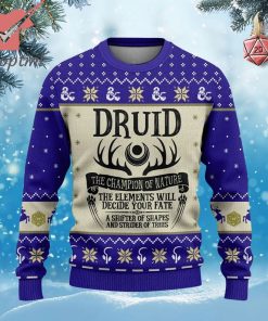 Dungeons and Dragons Druid The Champion Of Nature Ugly Christmas Sweater