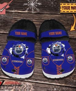 Edmonton Oilers NHL Custom Name Fleece Crocs