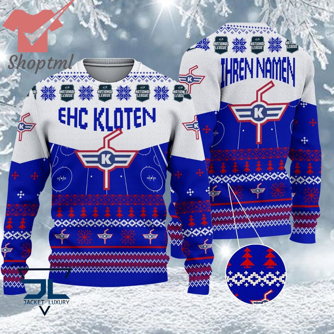EHC Kloten National League 2023 Logo Ugly Christmas Sweater