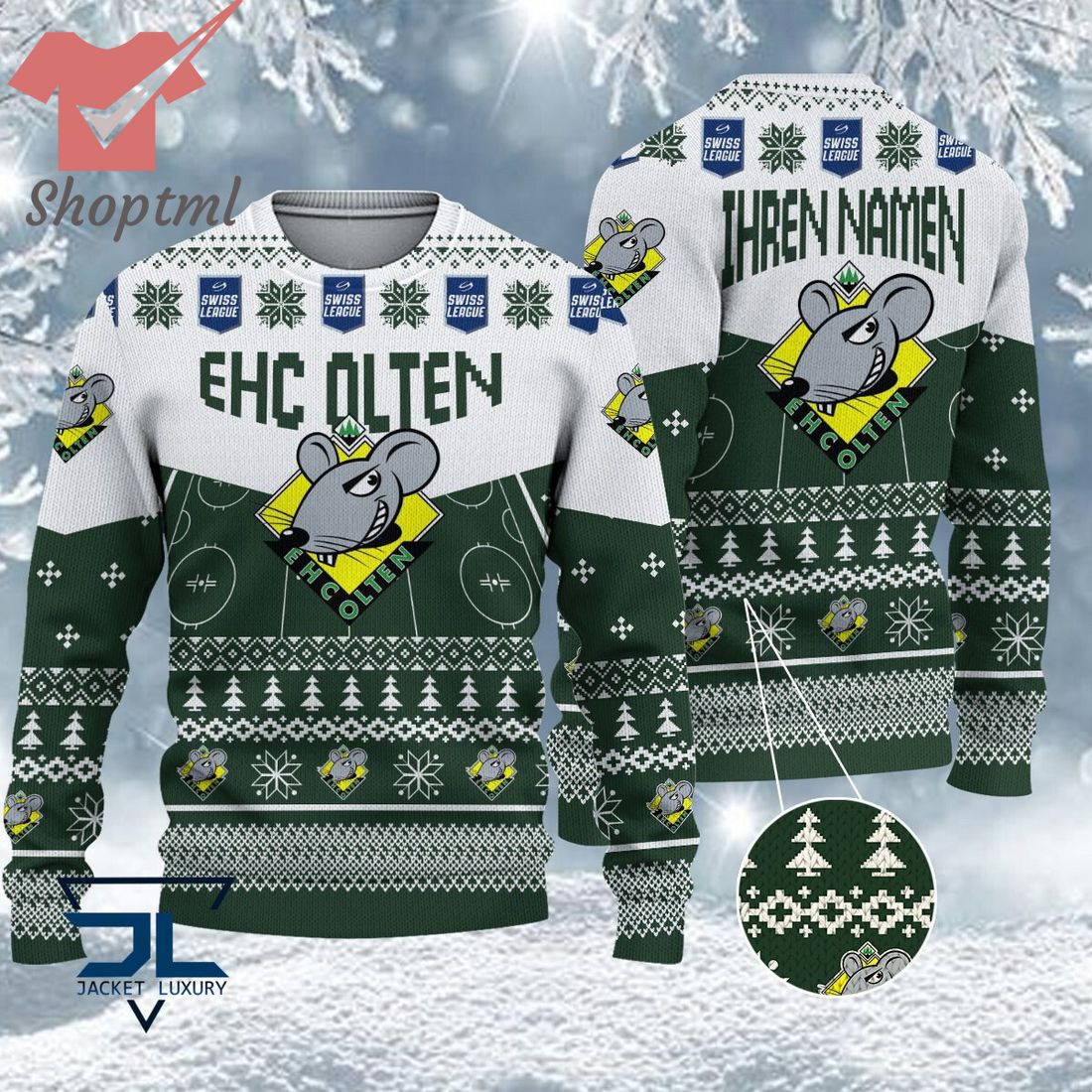 EHC Olten National League 2023 Logo Ugly Christmas Sweater