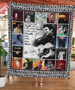 Elvis Presley A Little Less Fight And Little More Spark Quilt Blanket