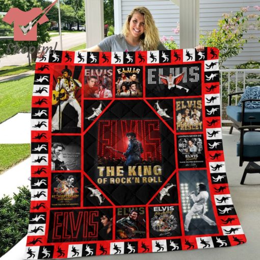 Elvis Presley The King Of Rock’n Roll Quilt Blanket
