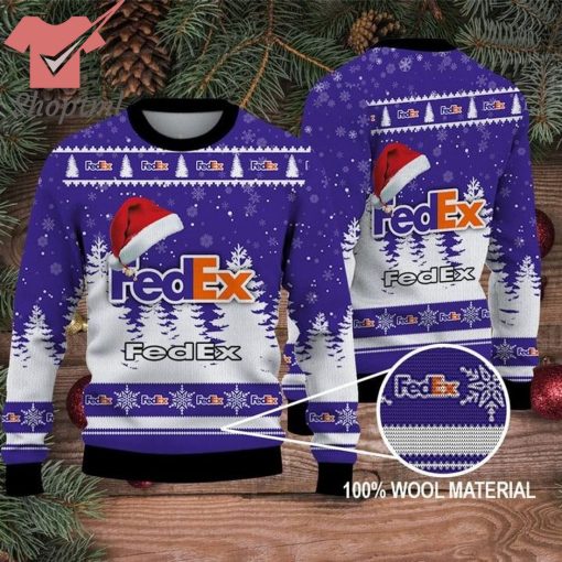 Fedex Santa Hat Ugly Christmas Sweater