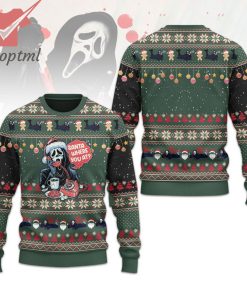 Ghostface Horror Movies Ugly Christmas Sweater
