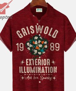 Griswold 1989 Exterior Illumination Ask for Sparky Hawaiian Shirt
