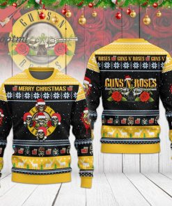 Guns N’ Roses Logo Santa Hat Ugly Christmas Sweater