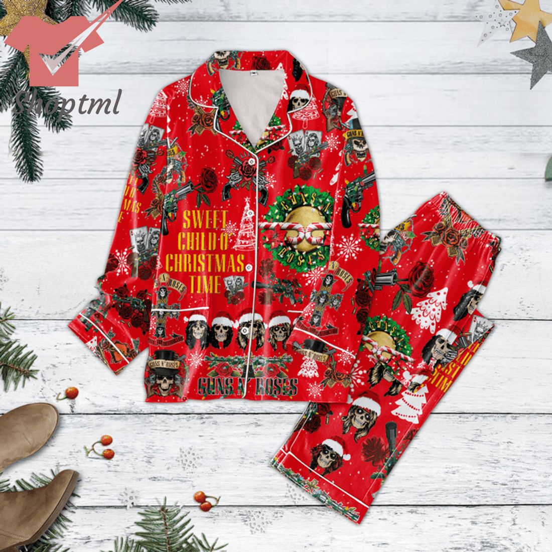 Guns n' Roses Sweet Child O' Christmas Time Christmas Pajamas Set