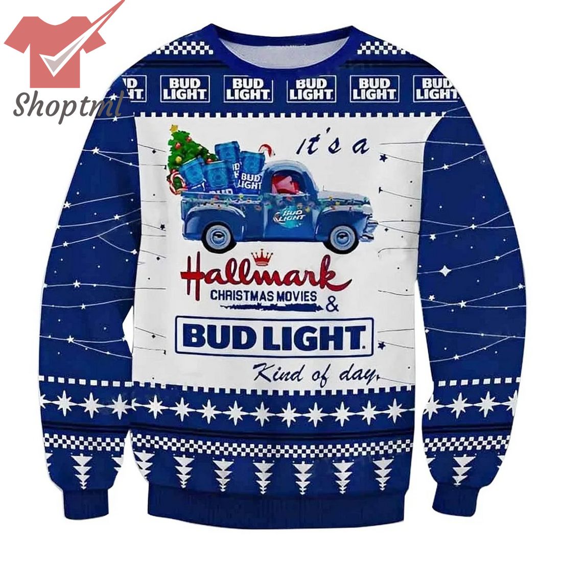 Hallmark Bud Light Ugly Christmas Sweatshirt