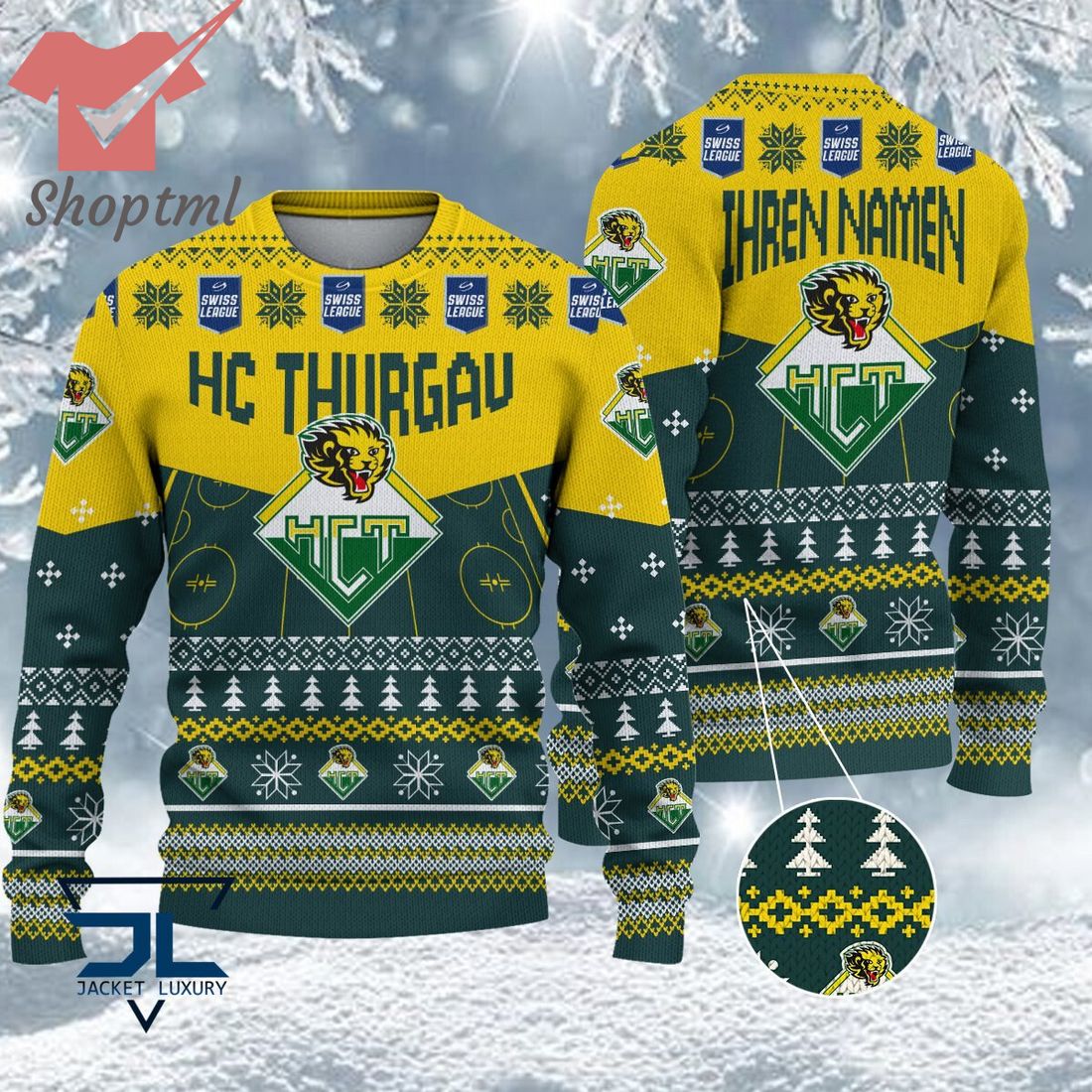 HC Thurgau National League 2023 Logo Ugly Christmas Sweater