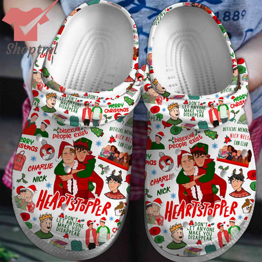 Heartstopper Christmas Crocs Clogs