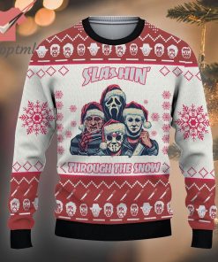 Horror Guys Slashin’s Through The Snow Ugly Christmas Sweater