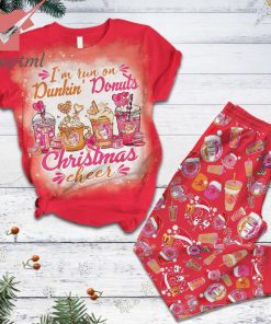 I run on Dunkin? Donuts christmas cheer pajamas set