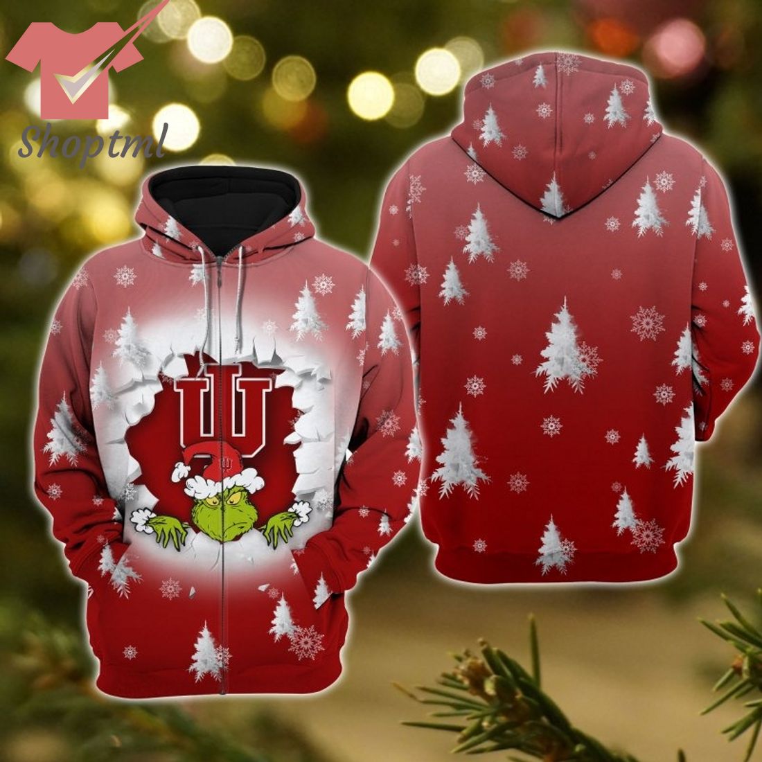 Indiana Hoosiers Grinch Christmas Sweatshirt Hoodie
