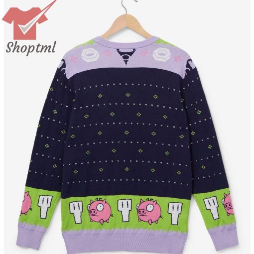 Invader Zim GIR and Zim Merry Platypus Holiday Sweater