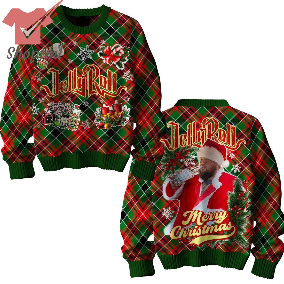 Jelly Roll Rapper Ugly Christmas Sweater