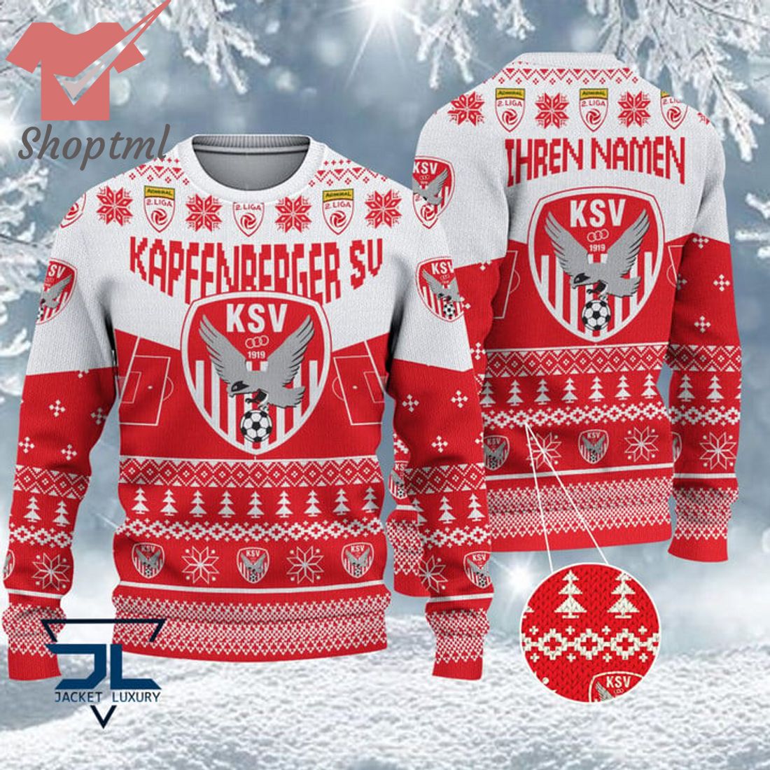Kapfenberger SV Custom Name Ugly Christmas Sweater