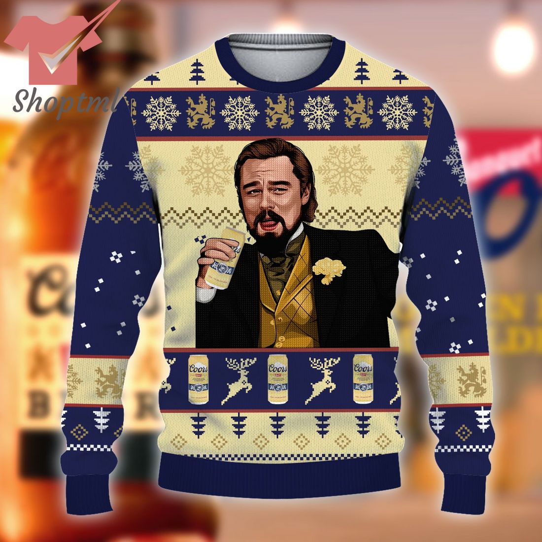 Leonardo Dicaprio & Coors Banquet Ugly Christmas Sweater
