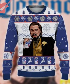 Leonardo Dicaprio & Pabst Blue Ribbon Ugly Christmas Sweater