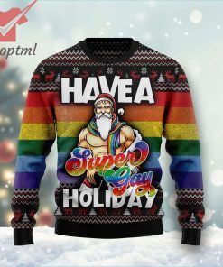 LGBT Have A Super Gay Holiday Ugly Christmas Sweater