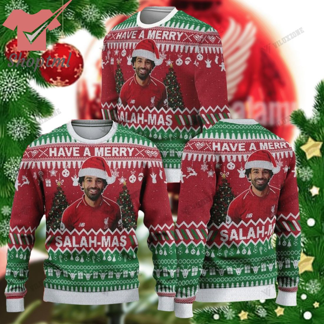 Liverpool Have A Merry Salah-mas Ugly Christmas Sweater