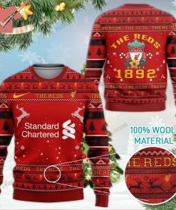 Liverpool The Reds 1892 Ugly Christmas Sweater