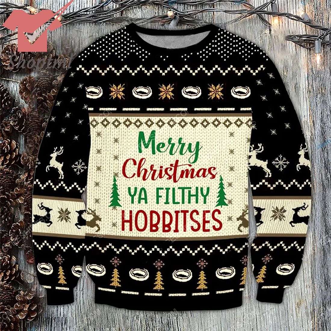 LOTR Merry Christmas Ya Filthy Hobbitses Ugly Sweater