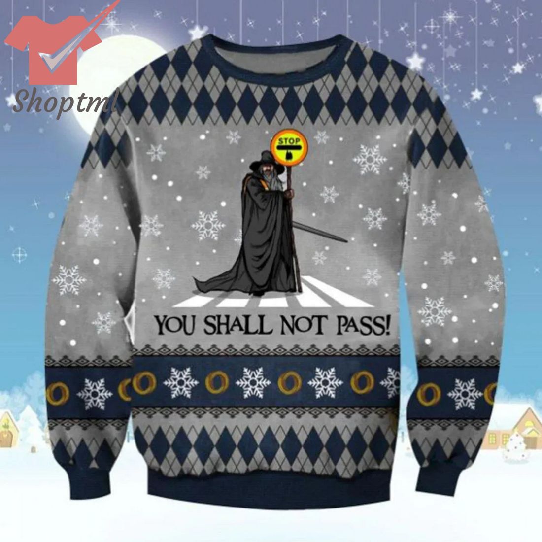 LOTR You Shall Not Pass Ugly Christmas Sweater