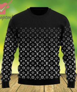 Louis Vuitton Luxury Brand 2023 Black Ugly Christmas Sweater