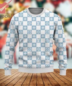 Louis Vuitton Monogram Caro Pattern Luxury Brand 2023 Ugly Christmas Sweater