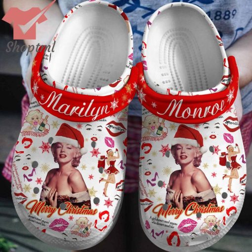 Marilyn Monroe Merry Christmas Crocs Clogs