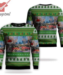 Marlborough Fire Department Massachusetts Ugly Christmas Sweater
