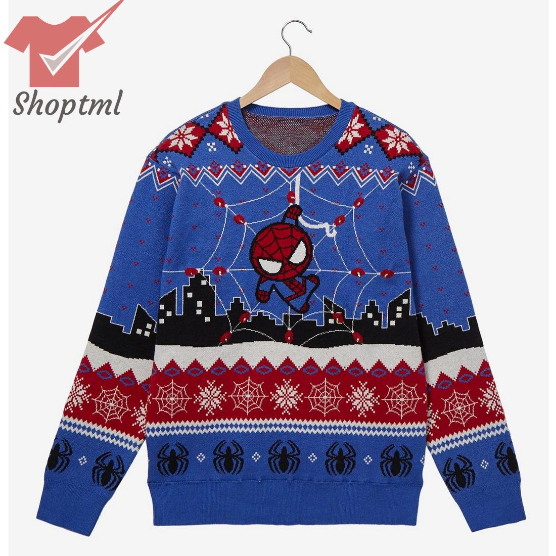 Marvel Spider Man Web Holiday Sweater