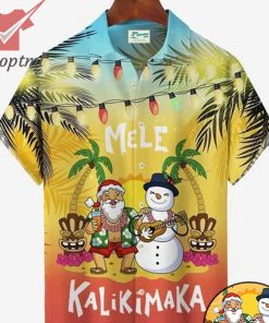 Mele Kalikimaka Beach Vacation Hawaiian Shirt