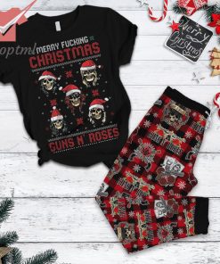 Merry fucking christmas Guns N' Roses christmas pajamas set