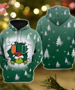 Miami Hurricanes Grinch Christmas Sweatshirt Hoodie