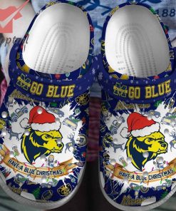 Michigan Wolverines Have A Blue Chrismas Crocs Clogs