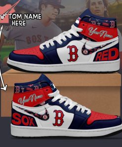 MLB Boston Red Sox Custom Name Air Jordan 1 Sneaker
