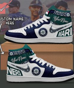 MLB Seattle Mariners Custom Name Air Jordan 1 Sneaker