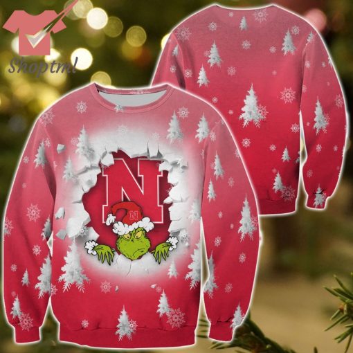 Nebraska Cornhuskers Grinch Christmas Sweatshirt Hoodie