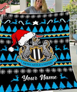 Newcastle United Personalized EPL Christmas Fleece Blanket
