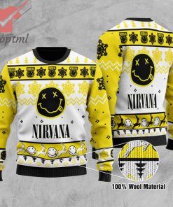 Nirvana Band Reindeer Ugly Christmas Sweater