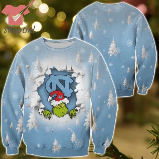 North Carolina Tar Heels Grinch Christmas Sweatshirt Hoodie