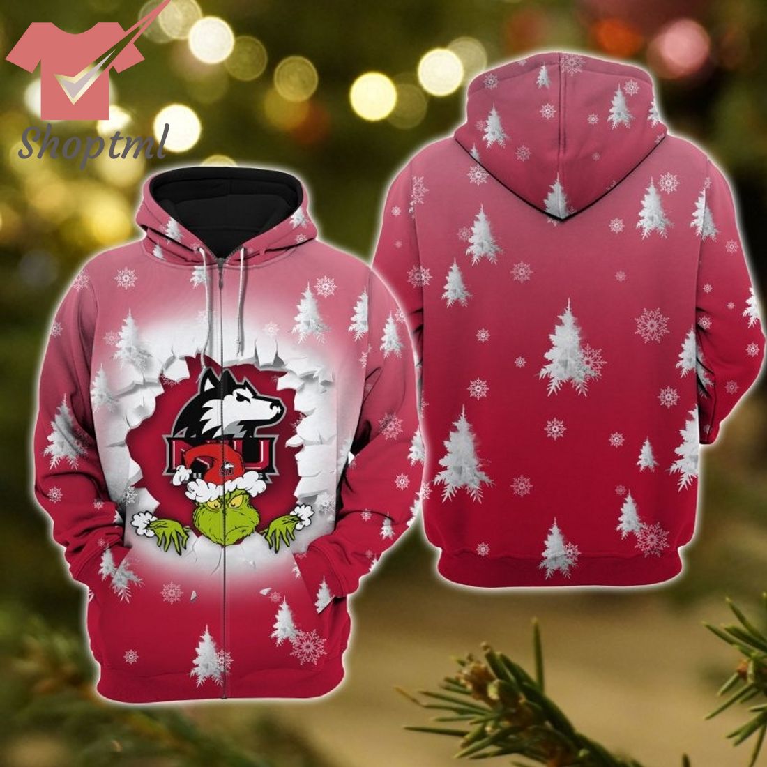 Northern Illinois Huskies Grinch Christmas Sweatshirt Hoodie