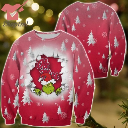 Ole Miss Rebels Grinch Christmas Sweatshirt Hoodie