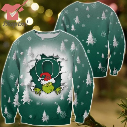 Oregon Ducks Grinch Christmas Sweatshirt Hoodie