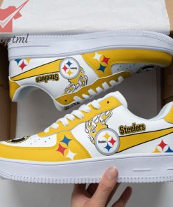 Pittsburgh Steelers NFL Yellow Nike Air Force 1 Sneakers