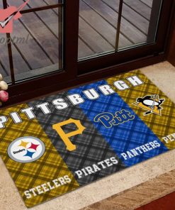 Pittsburgh Steelers Pirates Panthers Penguins Sports Team Doormat