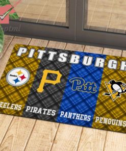 Pittsburgh Steelers Pirates Panthers Penguins Sports Team Doormat