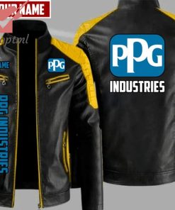 ppg industries custom name leather jacket 2 C7Oss